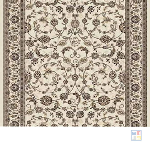 Дорожка ковровая Valensia DeLuxe d251 Cream-Brown 1,5м 