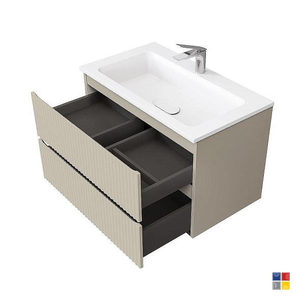 Тумба Coste  80 подвесная без раковины Modul 80 светло-коричневая 