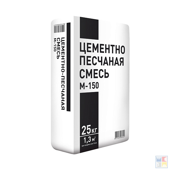 Цементно-песчаная смесь М150 25 кг 