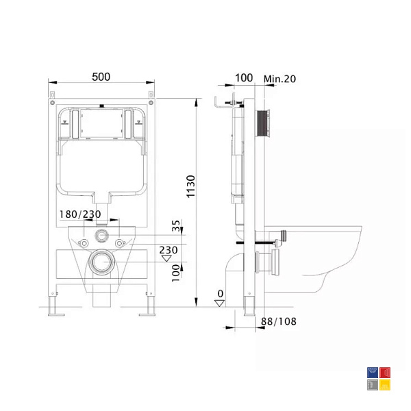 SET Либра NEW Унитаз подвесной AQ0530N-00 сиденье микролифт + инсталлляция INS-0000012 