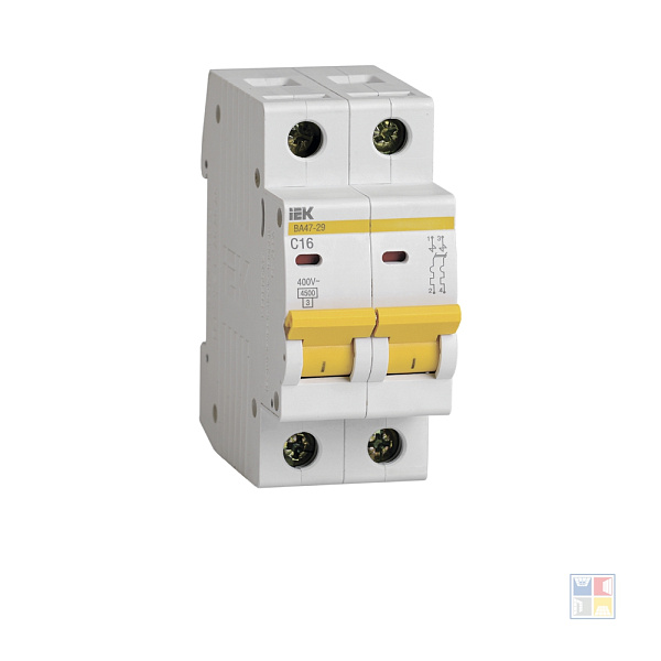 Автоматический выключатель ВА47-29-2Р В16А  