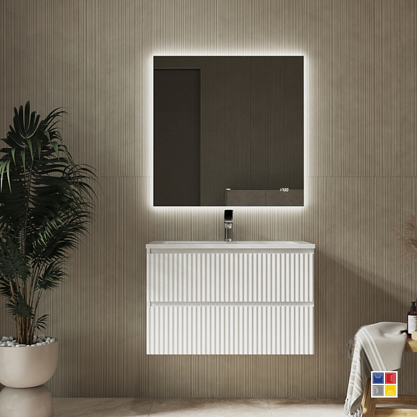 Тумба Coste  80 подвесная без раковины Modul 80 белая 