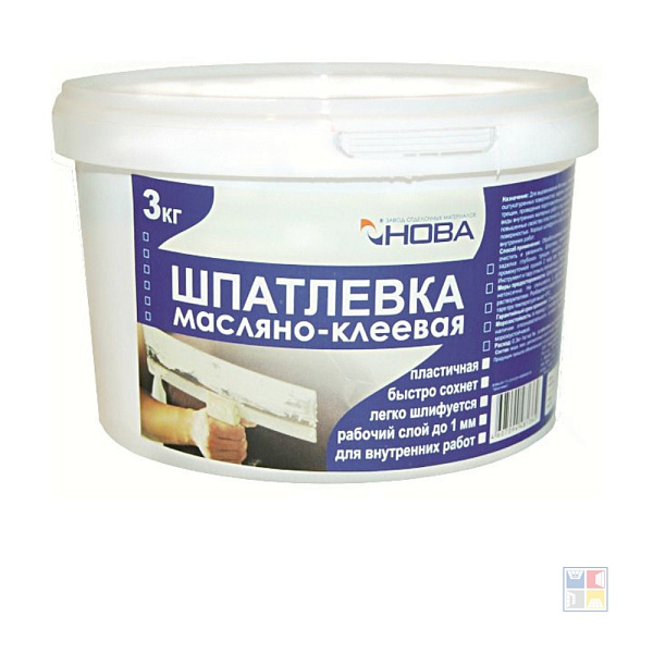 Шпатлевка масляно-клеевая Оптималка 3 кг 