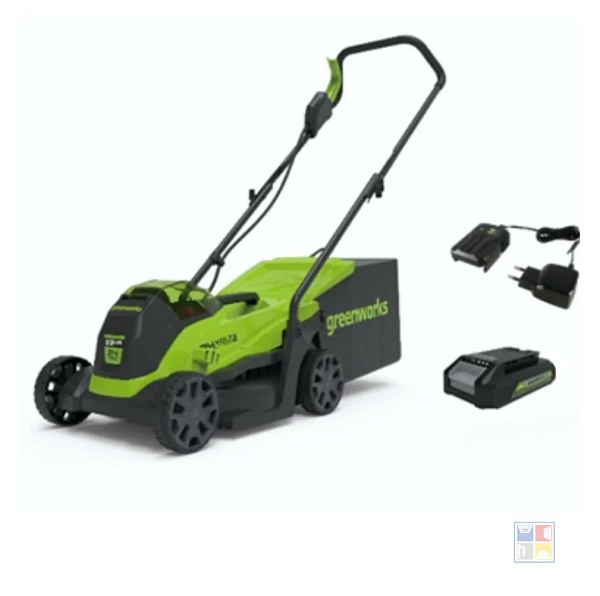 Газонокосилка аккумуляторная б/щ GD24LM33K4,c АКБ и ЗУ,Greenworks  
