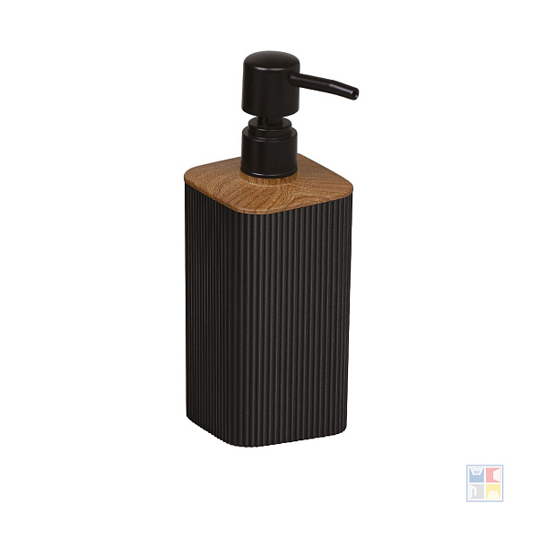 Дозатор для жидкого мыла Sand Black настольный 66х66х184мм 