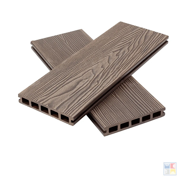 Доска террасная DUAL 3D WOOD 146x24x6000мм MIX Brown 